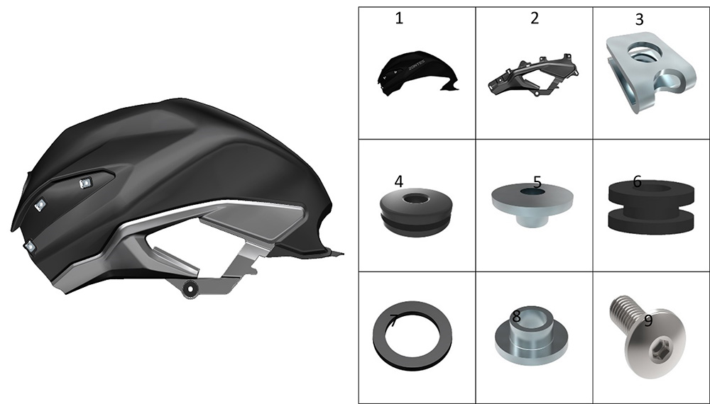 Декоративная накладка бака топливного 2