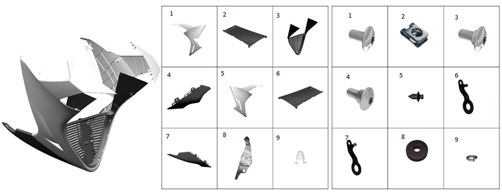 Декоративная панель радиатора (красная наклейка)