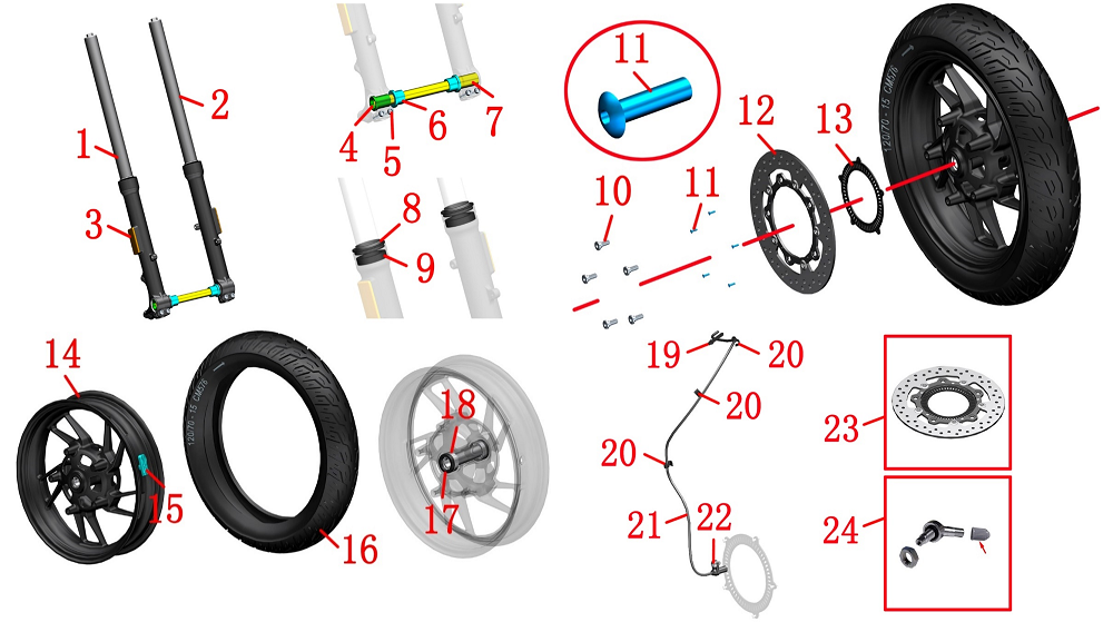 Вилка передняя