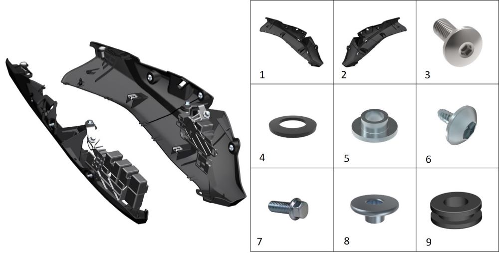 Пластик задний боковой внутренний