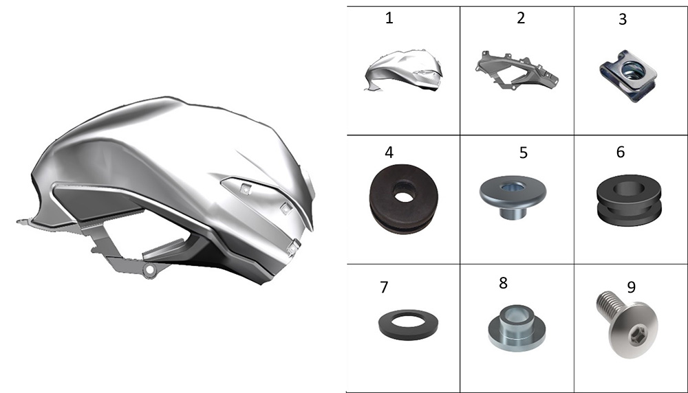 Декоративная накладка бака топливного 6