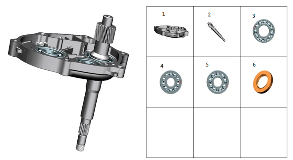Крышка редуктора ZT1P77MP в сборе