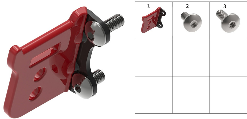 Крепление замка тормозного диска