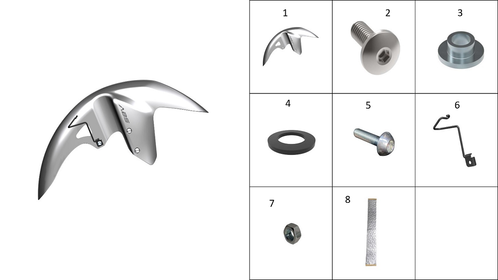 Крыло переднее(серебро)