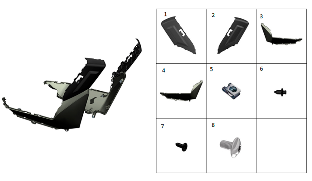Пластик боковой (зеленый)