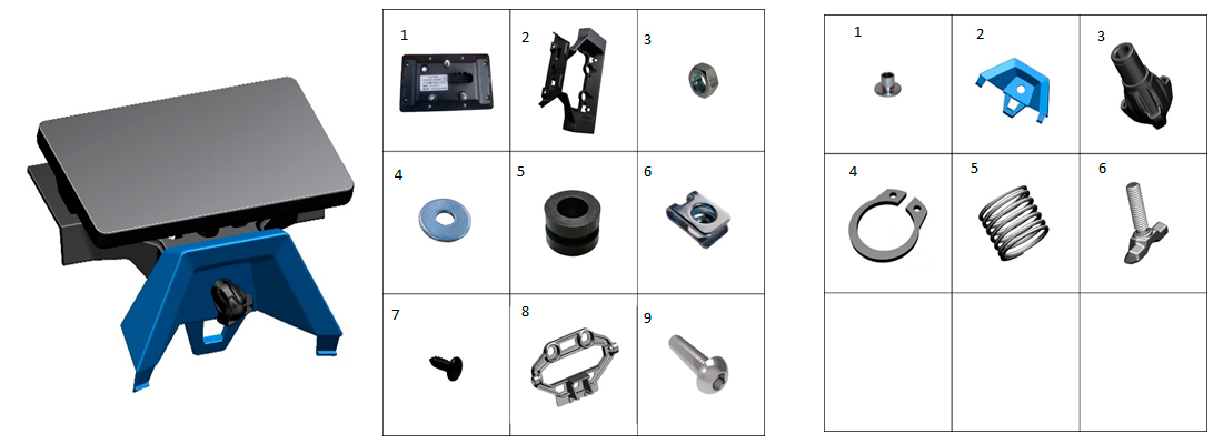 Приборная панель (синий пластик)