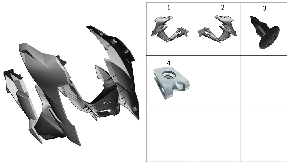 Боковая накладка топливного бака