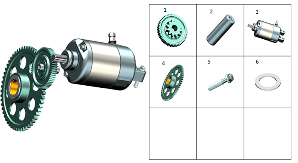 Электростартер ZT1P77MP (версия с короткой колесной базой) компоненты