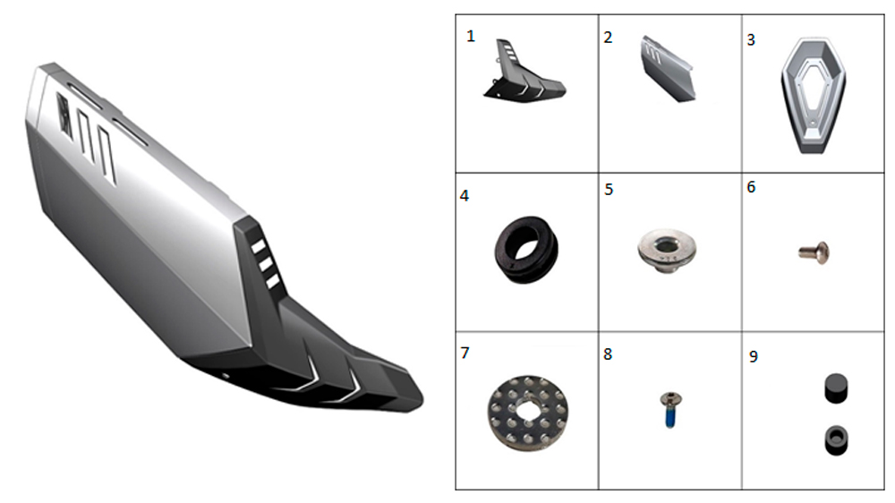 Защита глушителя (светлая)