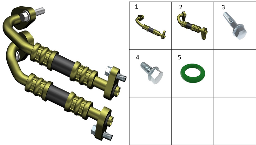 Патрубок маслоохладителя