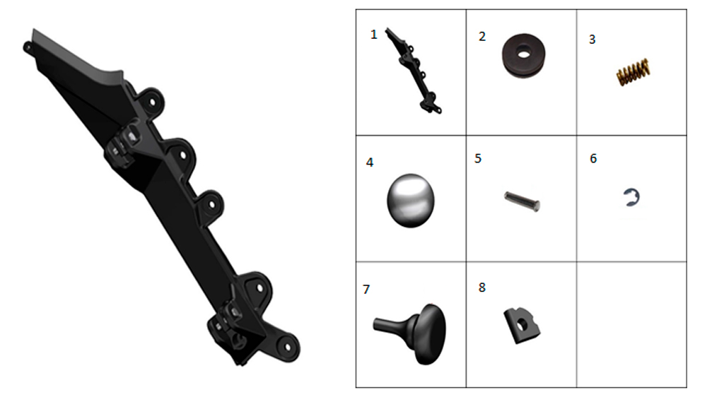 Кронштейн правых подножек