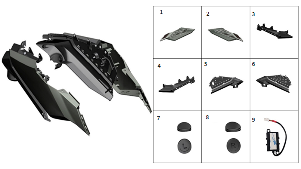 Обтекатель задний (зеленый)