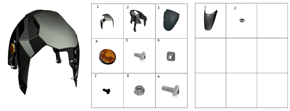 Крыло переднее (золотисто-зеленое)