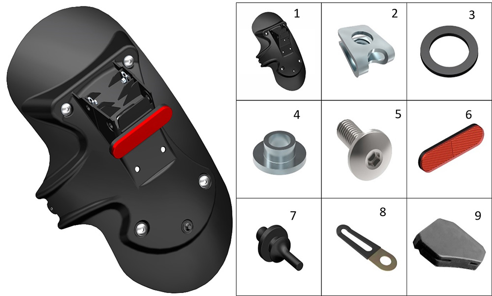 Крыло заднее