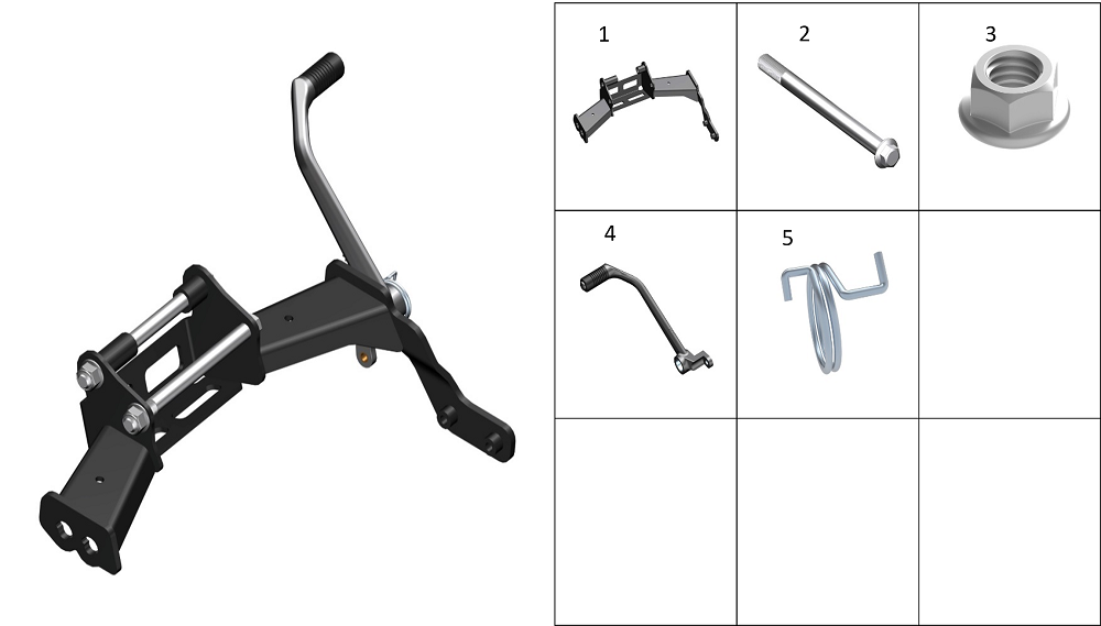Кронштейн крепления передних подножек