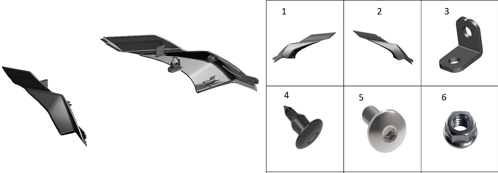 Нижняя декоративная накладка топливного бака