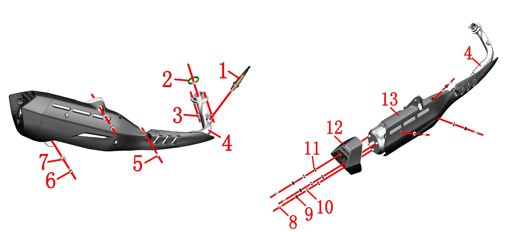 Глушитель в сборе