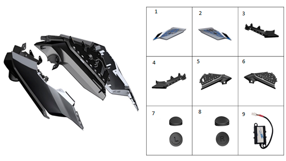 Обтекатель задний (серый)