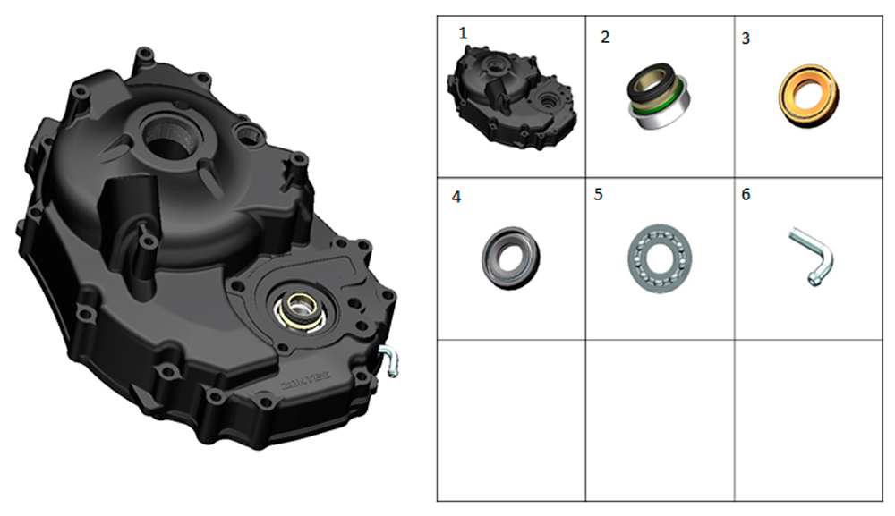 ZT1P77MP Правая крышка картера