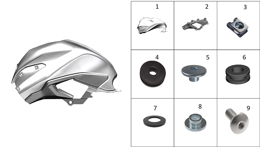 Декоративная накладка бака топливного 3