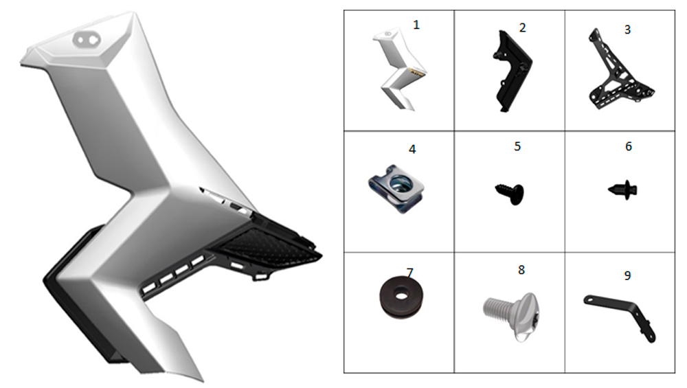Накладка боковая центральная правая 3