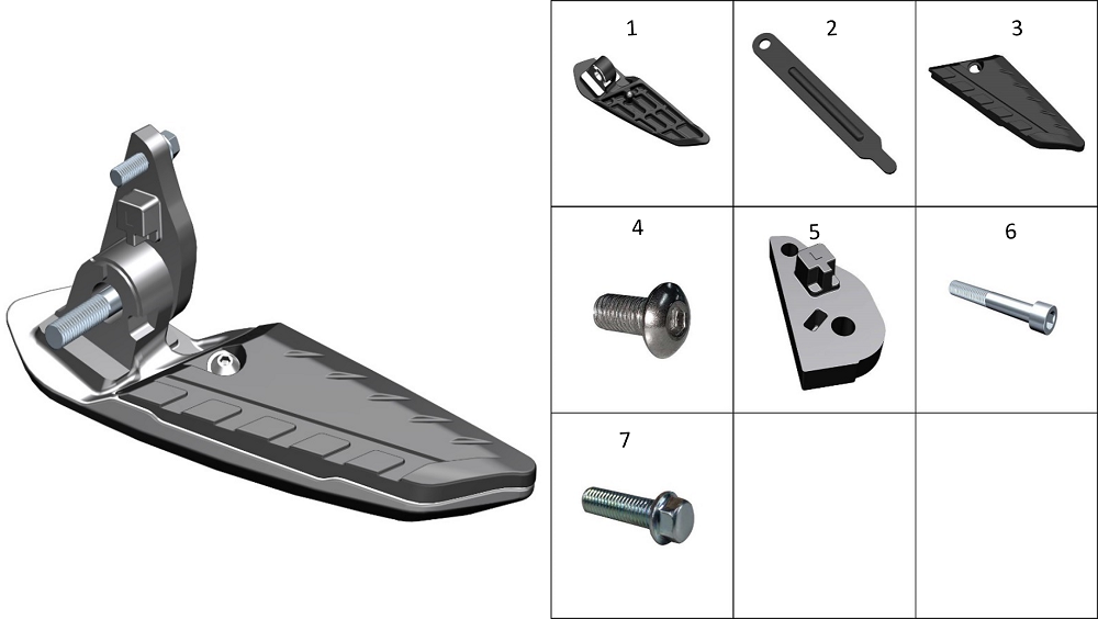 Задняя левая подножка