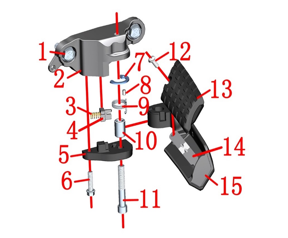 Задняя правая подножка (старый образец)
