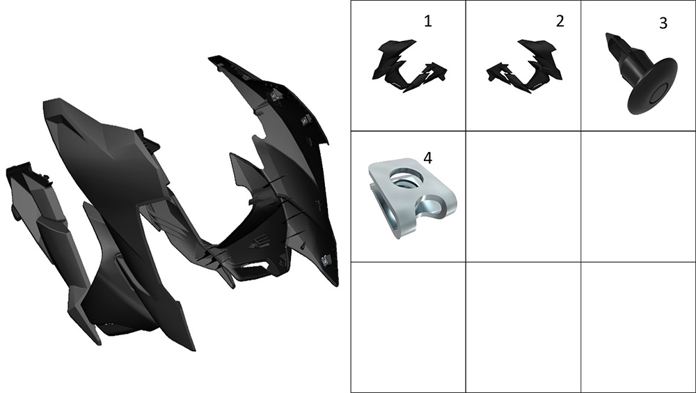 Боковая накладка топливного бака 2