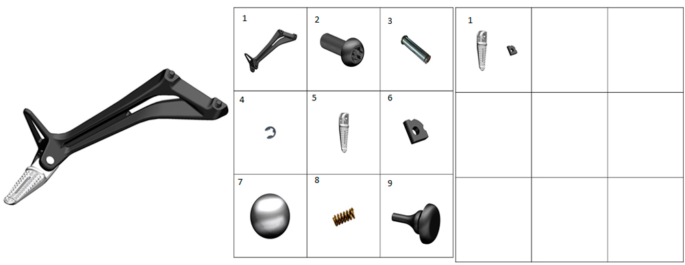Кронштейн задней правой педали