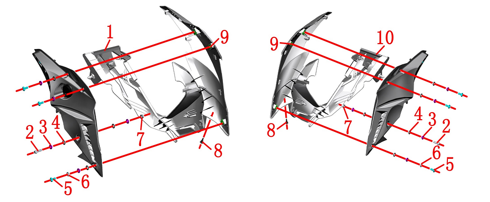 Накладки бака топливного боковые