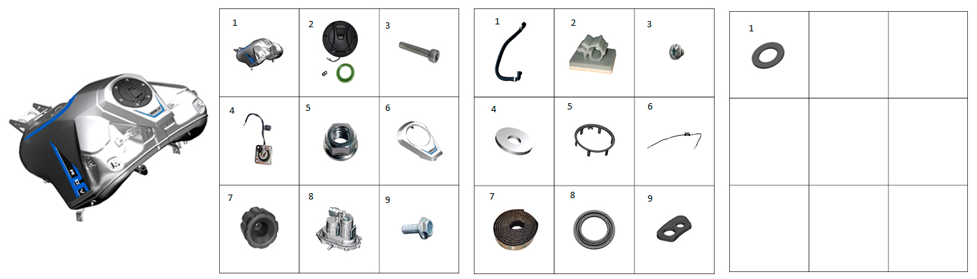 Бак топливный (серый)