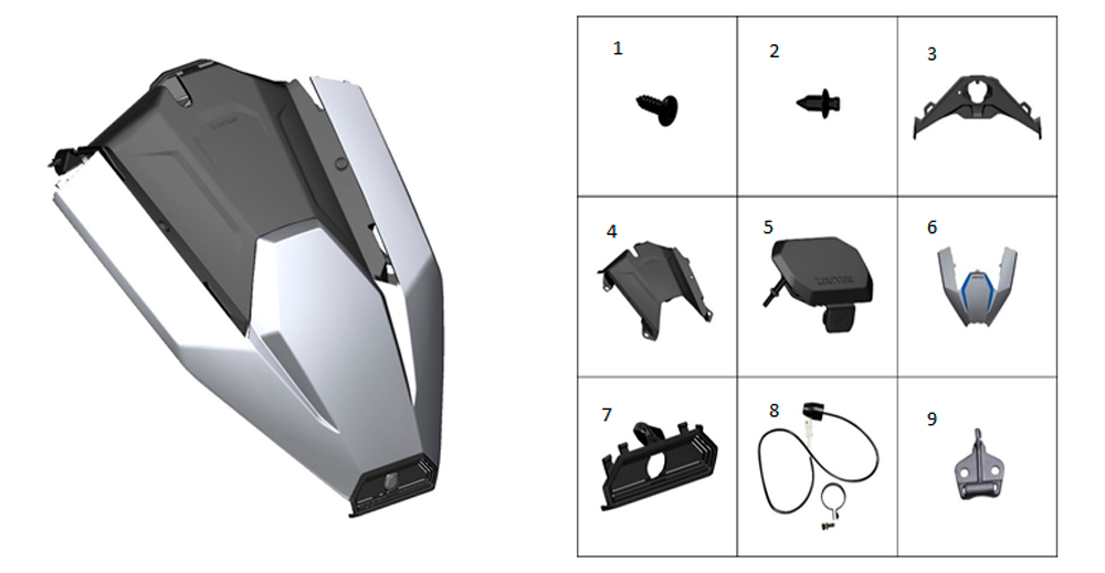 Облицовка передняя центральная (серая)