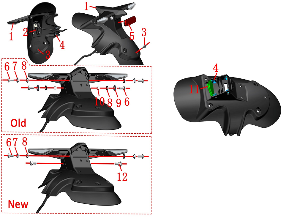 Подкрылок задний