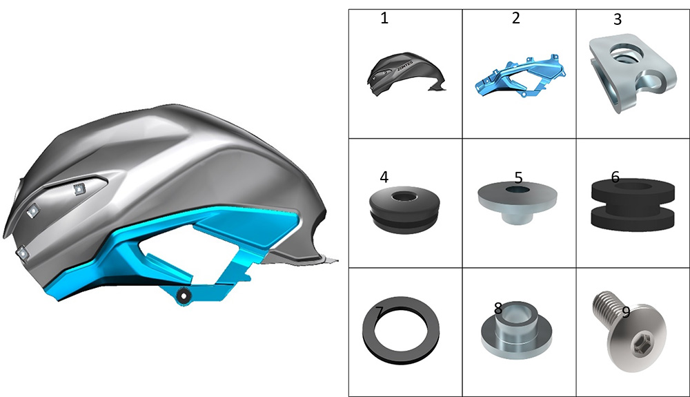 Декоративная накладка бака топливного