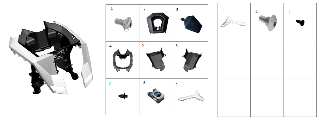 Облицовка панели передней внутренняя (белая-перламутровая)