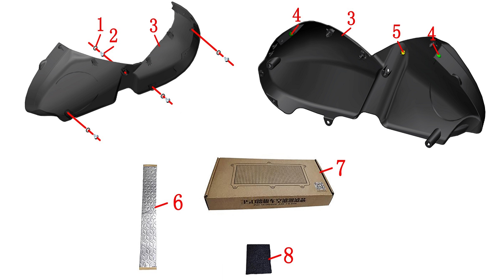 Крепление крышки фильтра воздушного