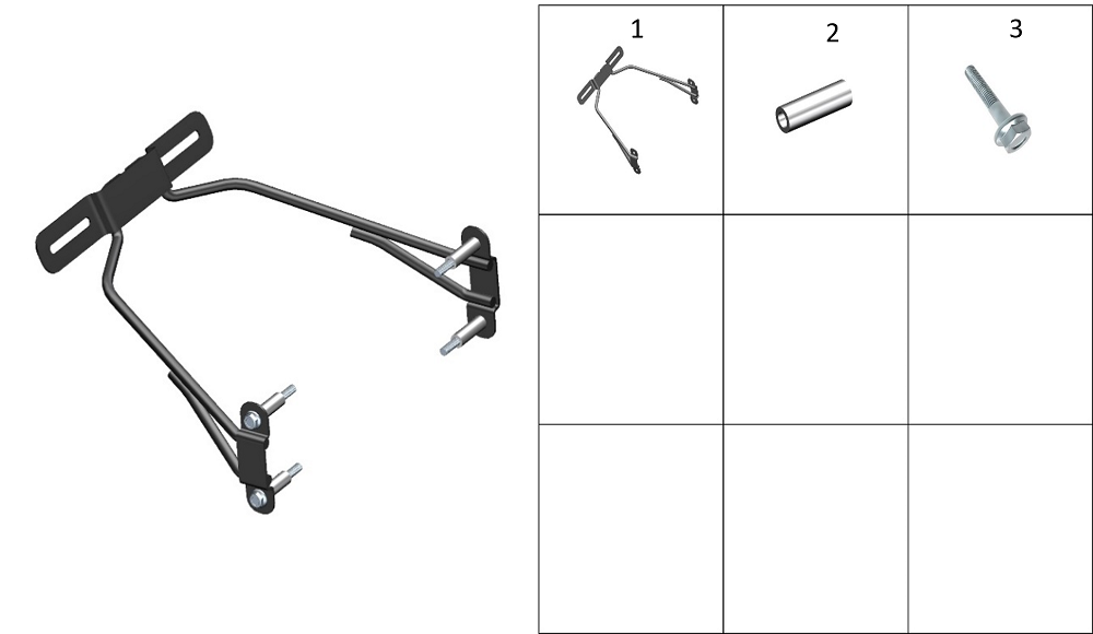 Крепление переднего номера