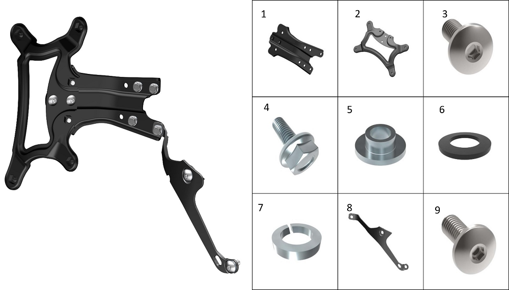 Кронштейн крепления номерного знака