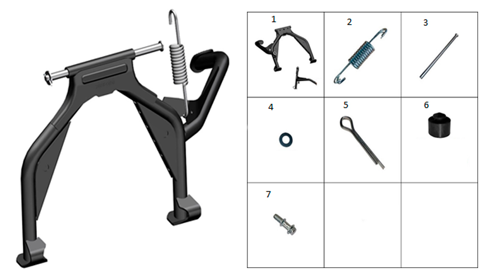 Подножка центральная (низкая)