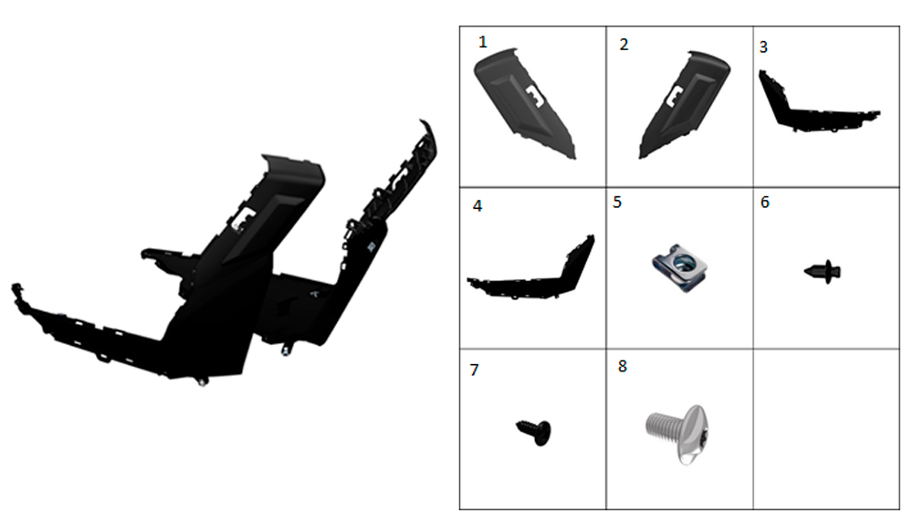 Пластик боковой (черный)