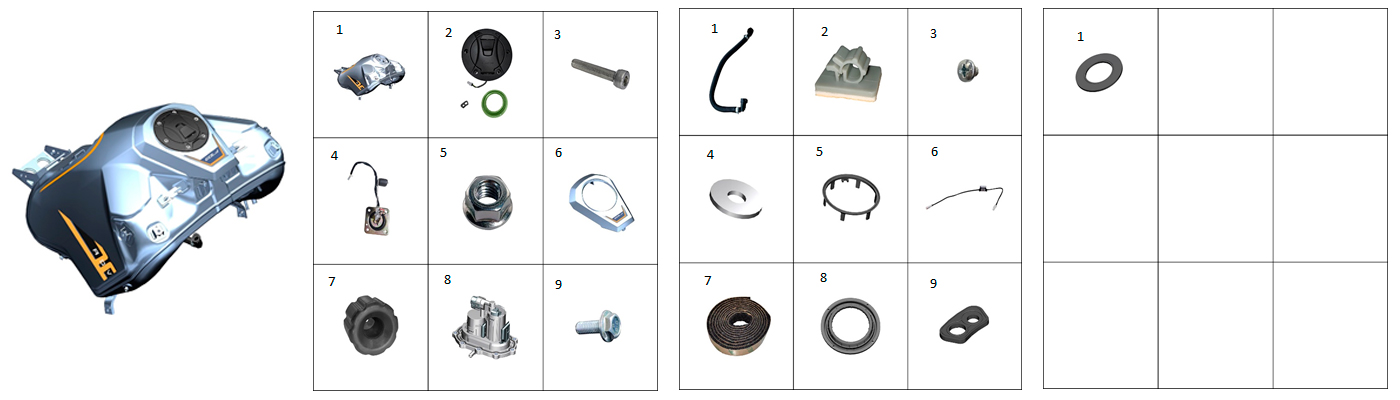 Бак топливный (синий матовый)