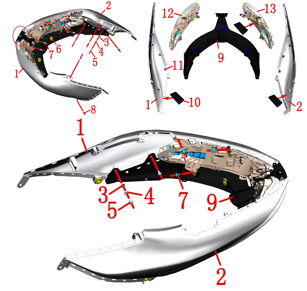 Обтекатель задний