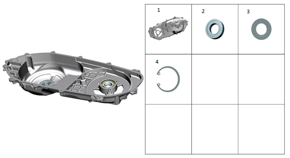 Крышка левого картера ZT1P77MP