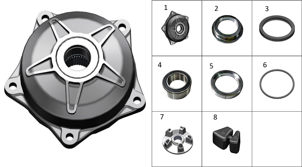 Ступица крепления приводной звезды