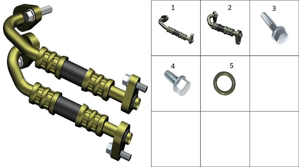 Патрубки маслоохладителя