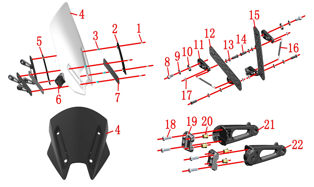 Ветровое стекло в сборе