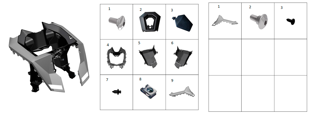 Облицовка панели передней внутренняя (серая)