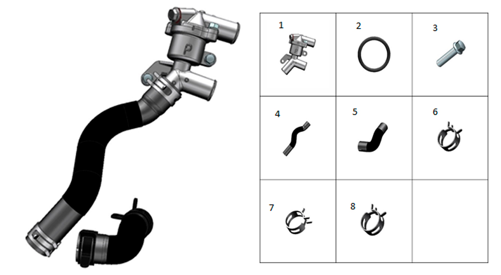 Термостат в сборе ZT1P77MP