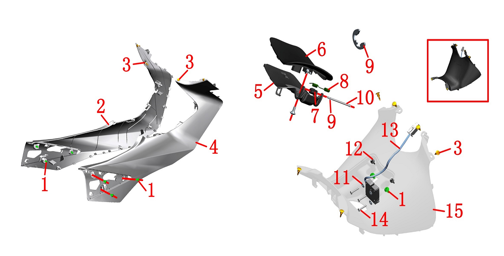 Пластик боковой верхний