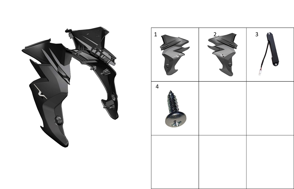 Боковая накладка(серебряная наклейка)
